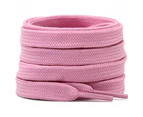 DELELE Solid Flat Shoelaces Hollow Thick Athletic Shoe Laces Strings Pink 2 Pair 32"