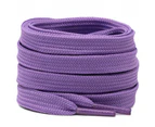 DELELE Solid Flat Shoelaces Hollow Thick Athletic Shoe Laces Strings Light Purple 2 Pair 55