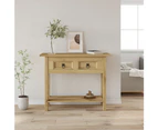 Hall Console Table Solid Wood Hallway 2 Drawer Storage Unit Sideboard 93x34x73cm