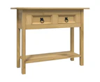 Hall Console Table Solid Wood Hallway 2 Drawer Storage Unit Sideboard 93x34x73cm