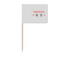 Shinjuku Japaness City Name Red Sun Flag Toothpick Flags Marker Topper Party Decoration