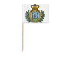 san marino eu national emblem toothpick flags marker topper party decoration