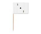 Playing Cards Spade A Pattern Toothpick Flags Marker Topper Party Decoration