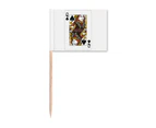 Playing Cards Spade Q Pattern Toothpick Flags Marker Topper Party Decoration