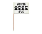 Players Game Over Little Monster Pixel Toothpick Flags Marker Topper Party Decoration