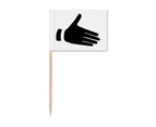 Reach Out Gesture Outline Pattern Toothpick Flags Marker Topper Party Decoration