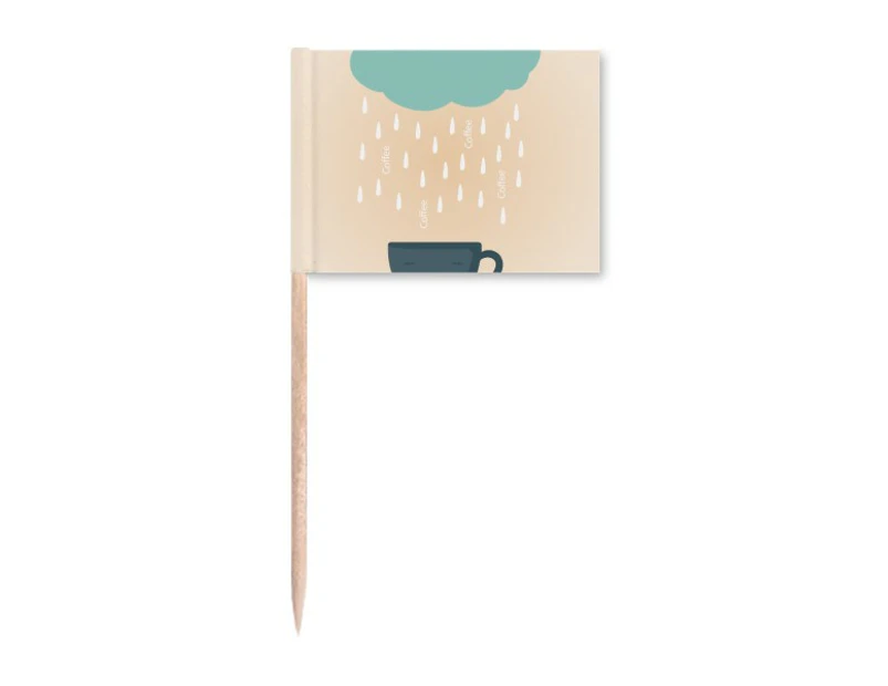Rain Cloud Cup Sle Face Weather Toothpick Flags Marker Topper Party Decoration