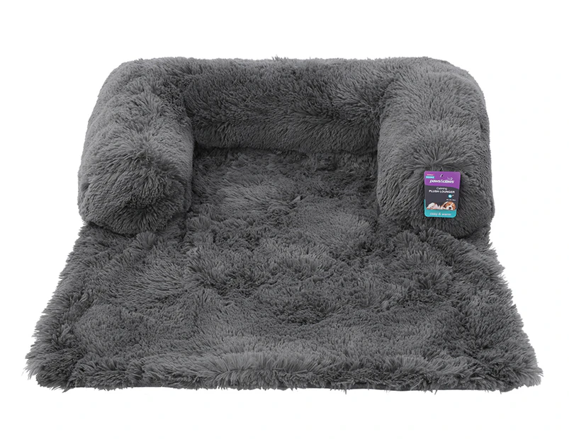 Paws & Claws 102x89cm Calming Plush Lounger - Grey