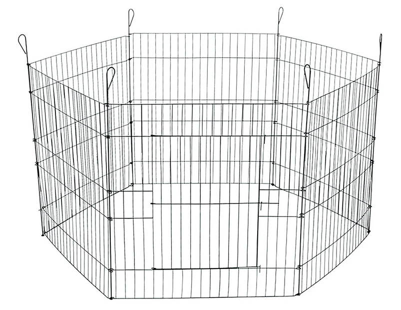 Paws & Claws 60x63cm 6-Sided Play Pen - Black