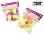 2 x 4pk Paws & Claws 4cm Mini Felt Catnip Tennis Balls - Randomly Selected