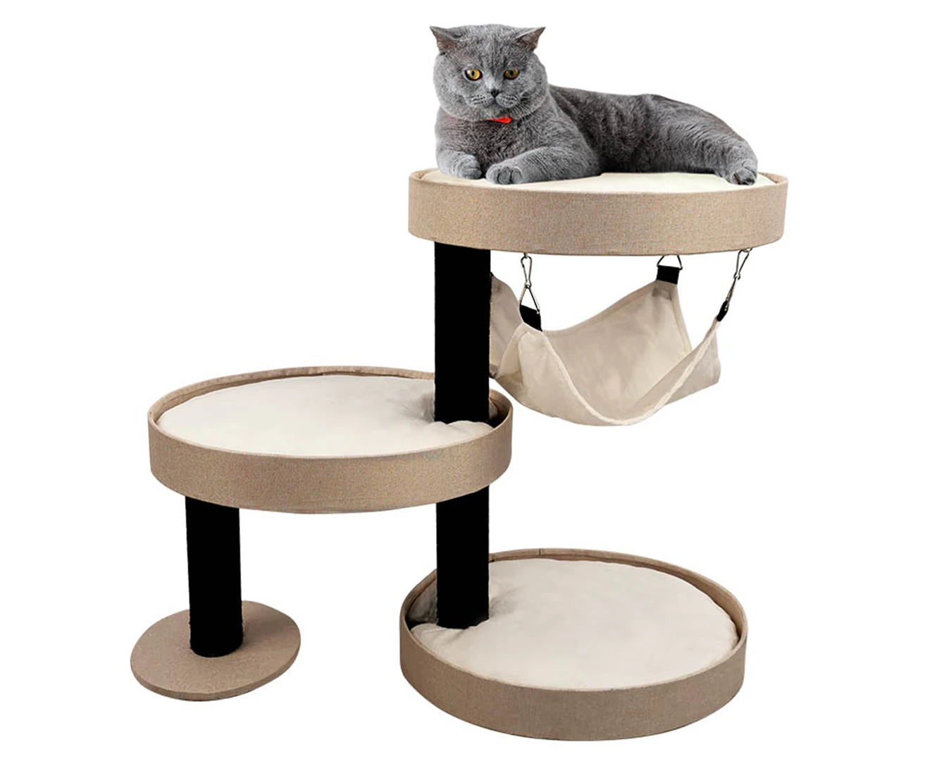 Paws & Claws Catsby 75cm Beaumaris Cat/Kittens/Pet Bed Tree Post Scratcher Tower