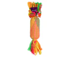 Paws & Claws Small Knotted Rope Baton Toy - Neon