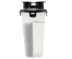 Paws & Claws 2-In-1 Dual Food & Water Container - Clear/Black