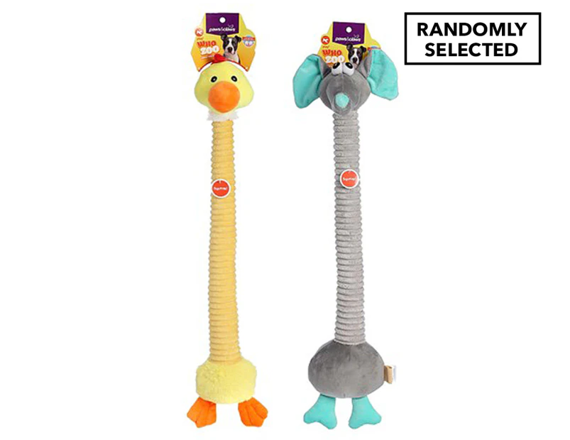 Paws N Claws Who Zoo Long Neck Dog Toy - Randomly Selected