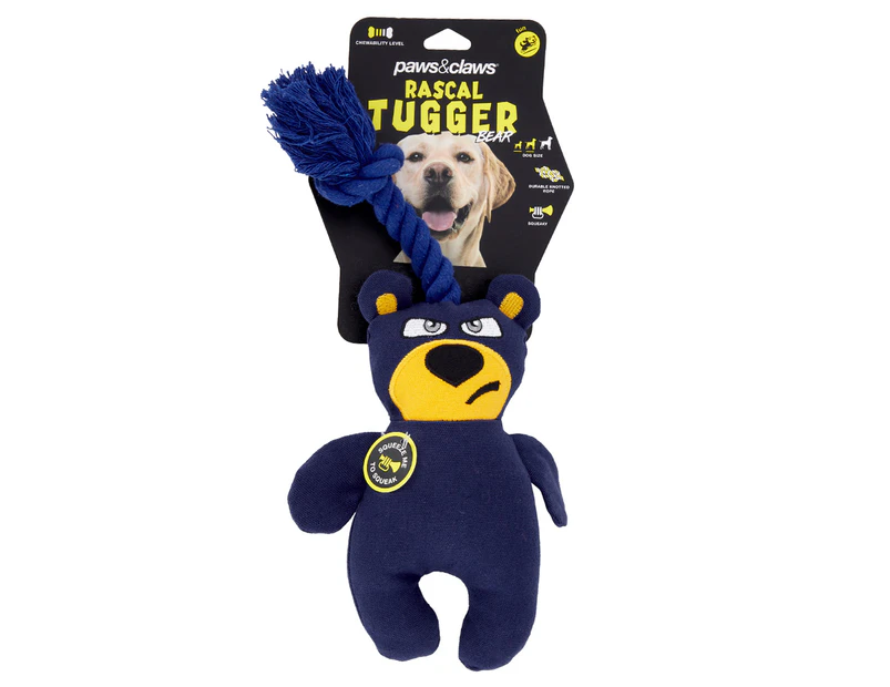 Paws & Claws Bear Rascal Tugger Dog Toy