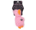 Paws & Claws 35cm Super Shaggy Duck Toy - Pink