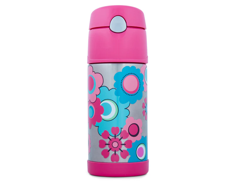 Thermos FUNtainer 355mL Stainless Steel Vacuum Insulated Drink Bottle - Flowers