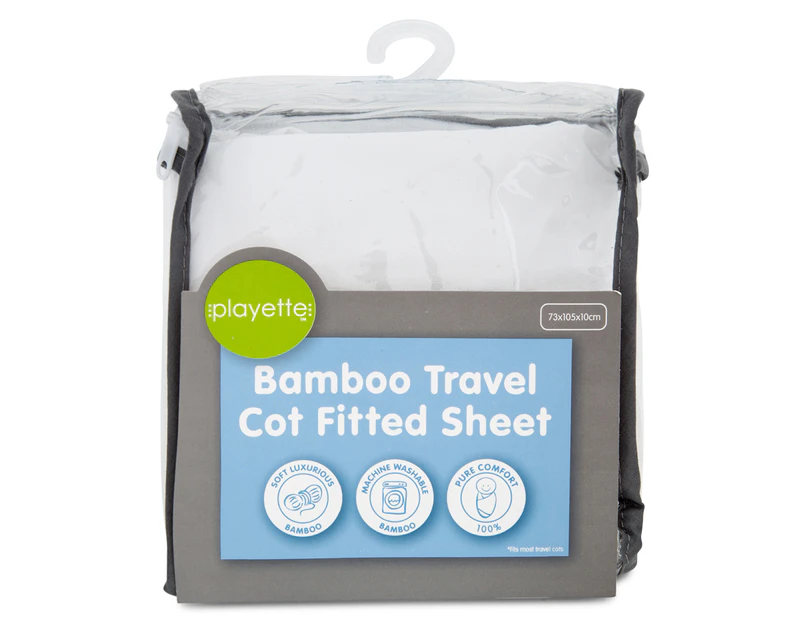 Playette Bamboo Travel Portacot Fitted Sheet