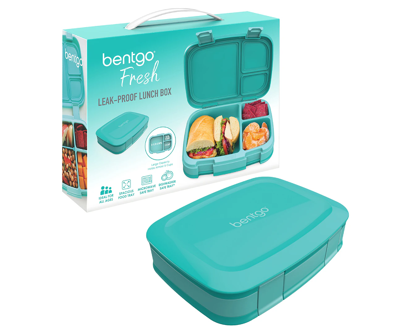 Bentgo Fresh Leak Proof Bento Lunch Box - Aqua