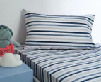 Minikins Junior Fitted Combo Sheet Set - Blue Stripe