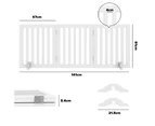 Advwin Wooden Pet Gate Dog Fence Retractable Barrier Portable Door 141x61x1.8cm 3 Panel