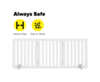 Advwin Wooden Pet Gate Dog Fence Retractable Barrier Portable Door 141x61x1.8cm 3 Panel