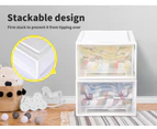 Large Storage Box Stackable Containers 5PK 17L Wardrobe Clothes Organisation - White