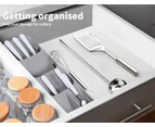 2x Cutlery Organiser Drying Tray Kitchen Drawer Organizer Spoon Divider Box