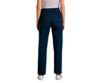 Blue Zip and Button Womens Jeans - Blue