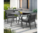 Livsip 3PCS Outdoor Dining Setting Lounge Patio Furniture Table Chairs Set