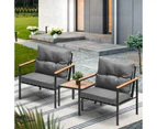 Livsip 3PCS Outdoor Furniture Lounge Setting Sofa Chairs Patio Dining Bistro Set