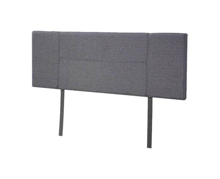 Linen Fabric Double Bed Headboard Bedhead - Grey