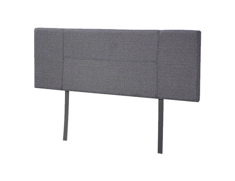 Linen Fabric Queen Bed Headboard Bedhead - Grey