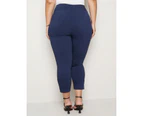 AUTOGRAPH - Plus Size -  7/8 Length Stretch Pant - Navy