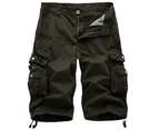 Men's Cargo Shorts Relaxed Fit Multi-Pocket Outdoor Cotton Shorts -Dark gray