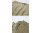 Men's Cargo Shorts Relaxed Fit Short Outdoor Multi-Pocket Cotton Shorts with No Belt-blue