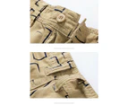 Men's Lightweight Multi Pocket Cotton Cargo Shorts,Outdoor Casual Shorts(No Belt)-green