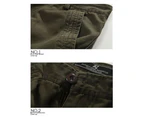 Men's Lightweight Multi Pocket Casual Outdoor Cargo Shorts with Zipper Pockets No Belt-Beige