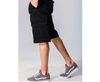 Men's Lightweight Multi Pocket Casual Outdoor Cargo Shorts with Zipper Pockets No Belt-black