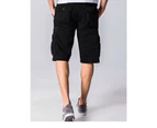 Men's Lightweight Multi Pocket Casual Outdoor Cargo Shorts with Zipper Pockets No Belt-grey
