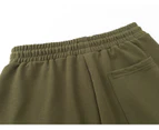Men's Shorts Casual Classic Fit Cotton Summer Shorts with Elastic Waist and Pockets-Khaki color
