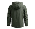 Tactical Jacket for Men, Waterproof and Windproof Outdoor Soft Military Jacket-grey