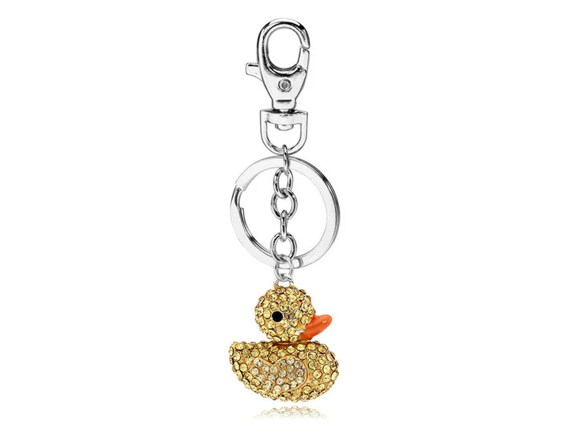 Crystal Keychains Cute Purse Charms Car Key Chains Bag Accessories for Women Pendant Keyrings-yellow