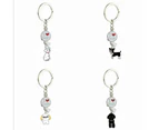 Cute KeyChain Metal Key Ring Charm Hanging Ornament for Women Girls Purse Handbags-Xishi