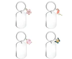 Stainless Steel Keychain Gadgets Keychain Bag Pendant Key Ring Key Chain For Men and Women-Pattern 14