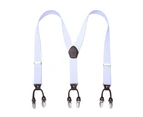 Adjustable Elastic Suspenders-Heavy Duty Y-back 6 Strong Clips Suspender Suspenders for Mens-A83