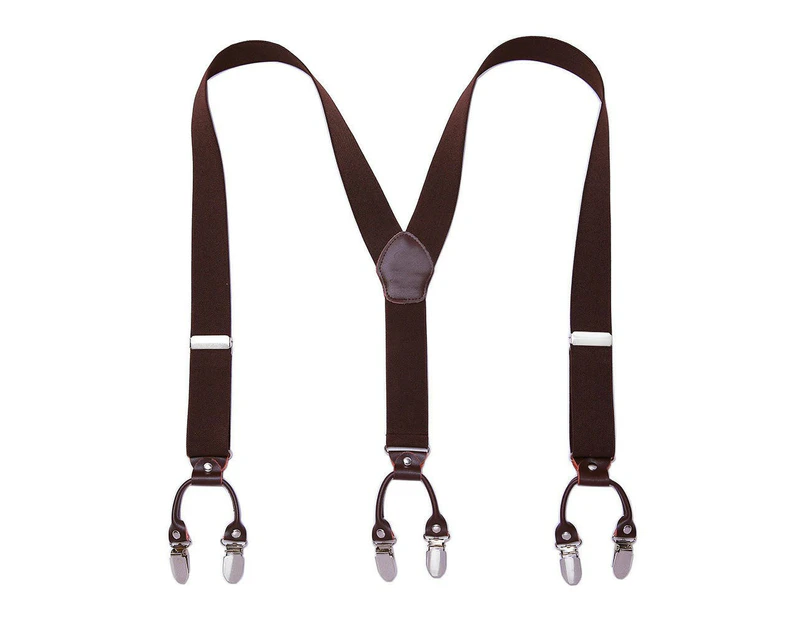 Adjustable Elastic Suspenders-Heavy Duty Y-back 6 Strong Clips Suspender Suspenders for Mens-A72