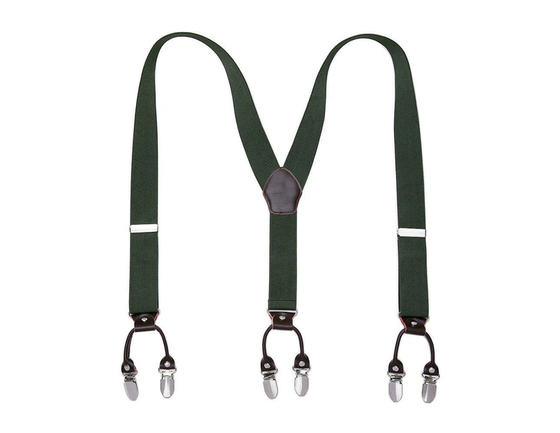 Adjustable Elastic Suspenders-Heavy Duty Y-back 6 Strong Clips Suspender Suspenders for Mens-A70