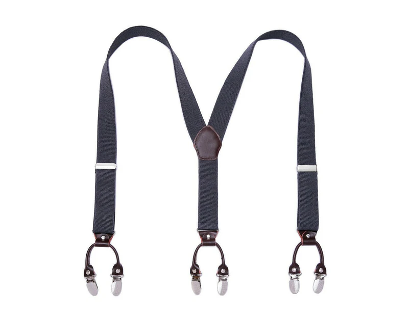 Adjustable Elastic Suspenders-Heavy Duty Y-back 6 Strong Clips Suspender Suspenders for Mens-A162