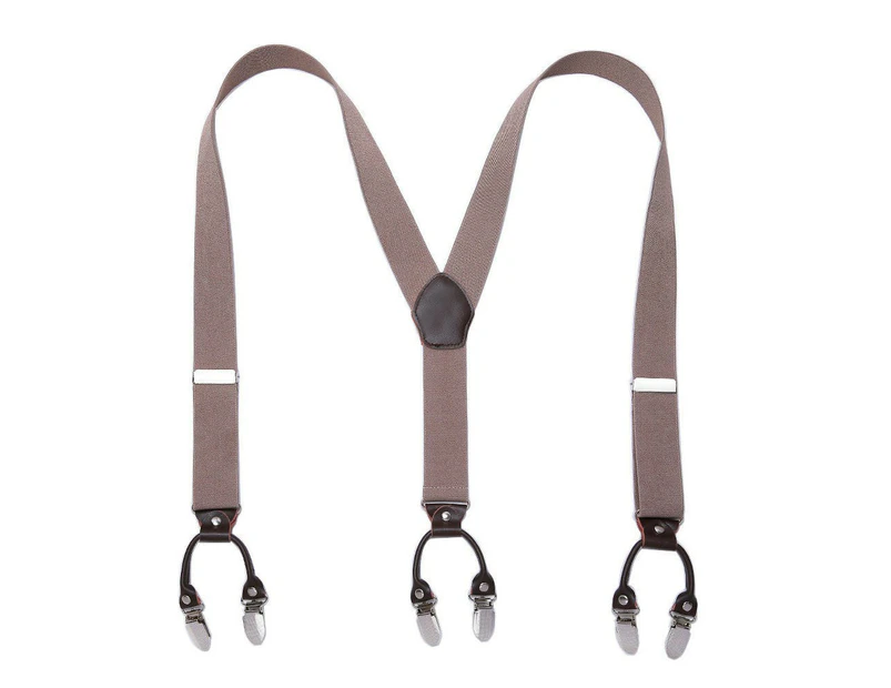 Adjustable Elastic Suspenders-Heavy Duty Y-back 6 Strong Clips Suspender Suspenders for Mens-A81